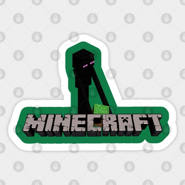 Minecraft logo enderman - Minecraft - Sticker | TeePublic